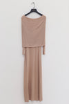 SWAYING/KNIT one-line collar cutout dress SW24SS2L24 pink apricot PS71
